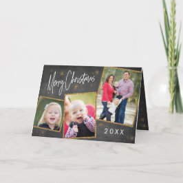 Cartão De Festividades Colagem de Fotos do Quadro de Chalkboard Falha Dou