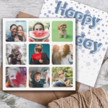 Colagem de Fotos e Texto de Balão de Aniversário F