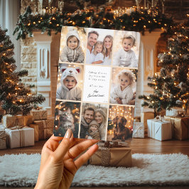 Cartão De Festividades Colagem de Fotos Elegante Natal Personalizado