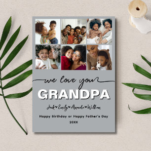 Cartão De Festividades Colagem de fotos elegante personalizada Nós te ama