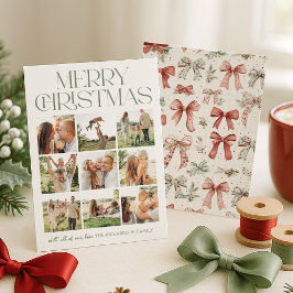 Cartão De Festividades Colagem de Fotos Feliz de Natal