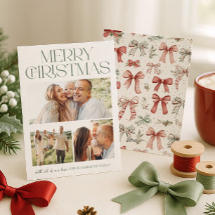 Cartão De Festividades Colagem de Fotos Feliz Natal