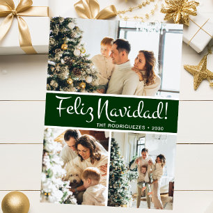 Cartão De Festividades Colagem de Fotos Feliz Navidad