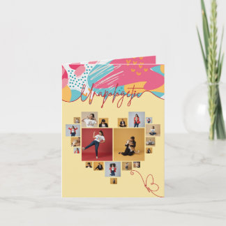 Cartão De Festividades Colagem de Fotos Feminina Personalizada e Sem Desc