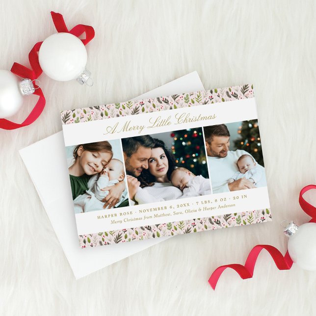 Cartão De Festividades Colagem de Fotos Flórida Rosa-de-Natal feliz (Criador carregado)