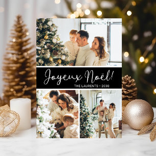 Cartão De Festividades Colagem de Fotos Joyeux Noel