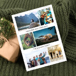 Cartão De Festividades Colagem de Fotos Lembranças Alegres de Viagens<br><div class="desc">Capture e mostre suas aventuras inesquecíveis com nosso cartão de Natal de viagem com colagem de 8 fotos! Projetado para famílias ou casais que amam viajar, este cartão oferece a maneira perfeita de compartilhar múltiplas memórias de seu ano de exploração. Com espaço para 6 fotos na frente e 2 fotos...</div>