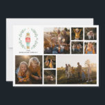 Cartão De Festividades Colagem de fotos mínima moderna elegante de Natal<br><div class="desc">Design de Natal festivo,  botânico,  de coloração aquática, </div>