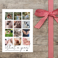 Colagem de Fotos Minimalista Moderna de Um Ano