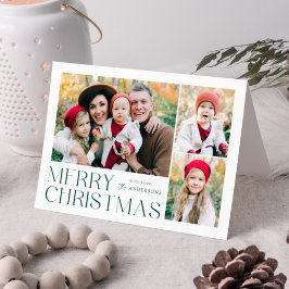 Cartão De Festividades Colagem de Fotos Moderna de Feliz Natal 4