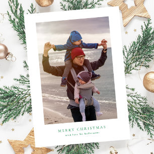 Cartão De Festividades colagem de fotos moderna feliz natal verde feliz