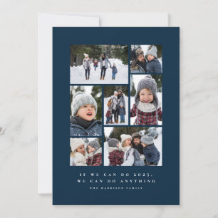 Cartão De Festividades colagem de fotos motivacionais engraçadas 2025 azu