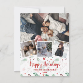Cartão De Festividades Colagem de fotos multi-fotográfica do Natal Modern