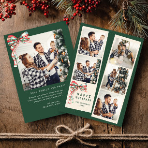 Cartão De Festividades Colagem de Fotos Natal Feliz Moderno 5