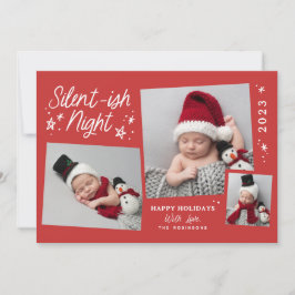 Cartão De Festividades Colagem de Fotos Noite 3 Silenciosa de Script Verm