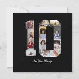 Cartão De Festividades Colagem de Fotos Número 10