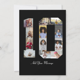 Cartão De Festividades Colagem de Fotos Número 10