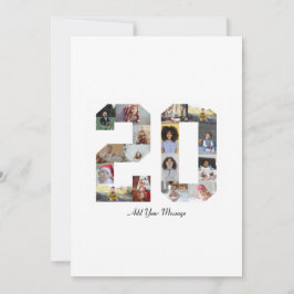 Cartão De Festividades Colagem de Fotos Número 20