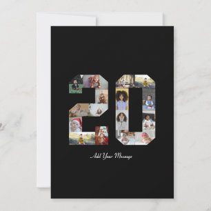 Cartão De Festividades Colagem de Fotos Número 20