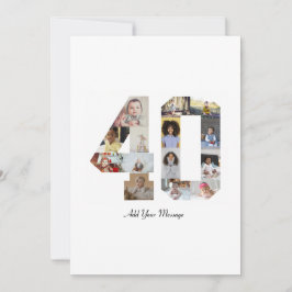 Cartão De Festividades Colagem de Fotos Número 40