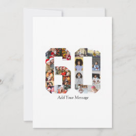 Cartão De Festividades Colagem de Fotos Número 60