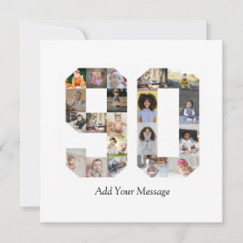 Cartão De Festividades Colagem de Fotos Número 90
