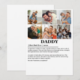Cartão De Festividades Colagem de Fotos Personalizada Definição de Papai 