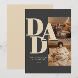 Cartão De Festividades Colagem de Fotos Personalizada do Dia dos Pais | L