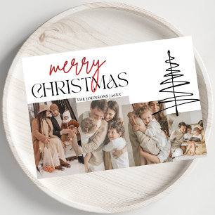Cartão De Festividades Colagem de Fotos Personalizadas com Gradiente Mode