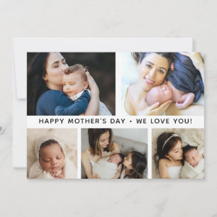Cartão De Festividades Colagem de Fotos Personalizadas Digital para o Dia