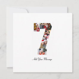 Cartão De Festividades Colagem de Fotos Preto e Branco Número 7