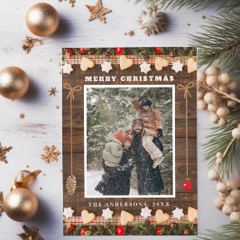 Cartão De Festividades Colagem de Fotos Russas de Natal