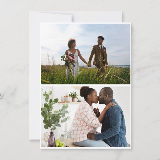 Cartão De Festividades Colagem de Fotos Simples 2 (Frente)