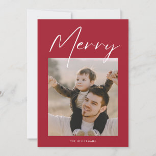 Cartão De Festividades colagem de fotos simples emolduradas feliz natal