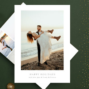 Cartão De Festividades colagem de fotos simples feliz natal feliz