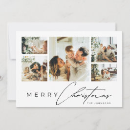 Cartão De Festividades Colagem de Fotos Simples Moderno Natal