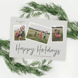 Cartão De Festividades Colagem de Fotos Simples Roteiro Férias 3