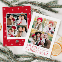 Colagem de Fotos Vermelha 7 de Natal Moderno