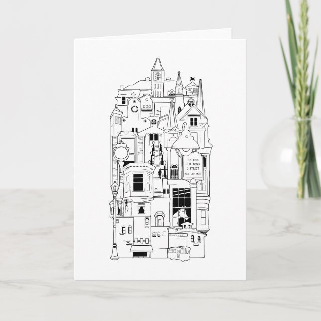 Cartão De Festividades colagem de galena ilIllinois (Frente)