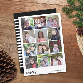 Cartão De Festividades Colagem de Natal 12 - Saúde Minimalista