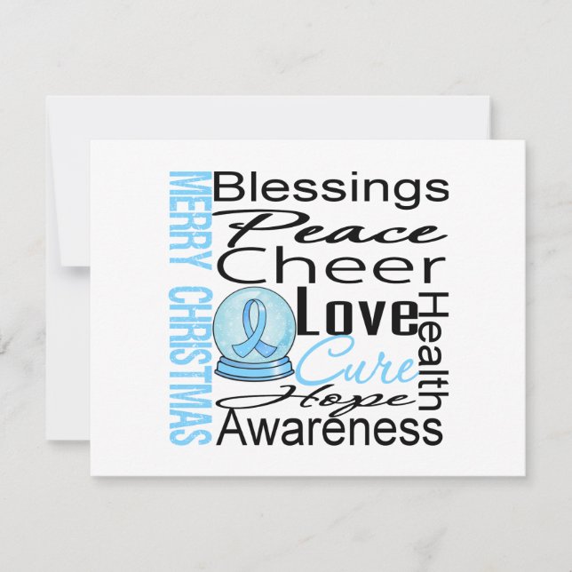 Cartão De Festividades Colagem do cancro da próstata do feriado do Natal (Frente)