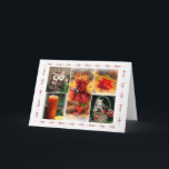 Cartão De Festividades Colagem do tema do Natal<br><div class="desc">Padrão (5" x 7"),  envelopes brancos padrão incluídos.  colagem de vários temas de Natal para festividades.</div>