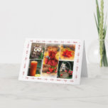 Cartão De Festividades Colagem do tema do Natal<br><div class="desc">Padrão (5" x 7"),  envelopes brancos padrão incluídos.  colagem de vários temas de Natal para festividades.</div>