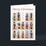 Cartão De Festividades Colagem dos Nutcrackers<br><div class="desc">Os Nutcrackers são uma decoração popular no Natal e ano novo. Às vezes as pessoas usam-nos mesmo para rachar os loucos. Você pode mudar a data neste cartão ou adicionar um nome ou o outro texto. Está aqui uma versão 2016.</div>