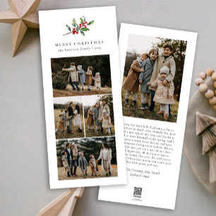 Cartão De Festividades Colagem Floral de Fotos Simples de Cores de Água d