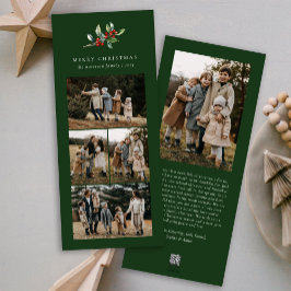 Cartão De Festividades Colagem Floral de Fotos Simples de Cores de Água d