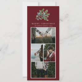 Cartão De Festividades Colagem Floral de Fotos Simples de Cores de Água d