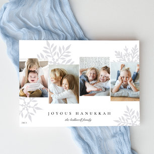 Cartão De Festividades Colagem Fotográfica Snowdrop 4 Hanukkah