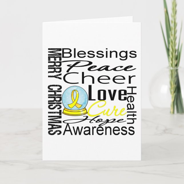 Cartão De Festividades Colagem Sarcoma Natal (Frente)