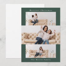 Colagem Verde Moderna com Três Fotos